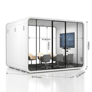 Pavillon Acoustique Mobile pour Salle de Conférence, Insonorisé, Espace de Réunion pour 8 Personnes, Grande Cabine de Bureau Certifiée BIFMA - Product Image 3