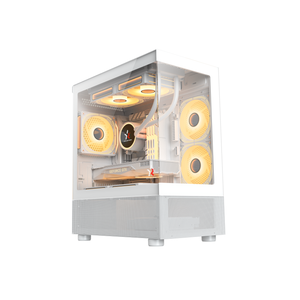 Branco PC Acessórios <span class=keywords><strong>Desktop</strong></span> <span class=keywords><strong>Gaming</strong></span> <span class=keywords><strong>Computer</strong></span> Mid Towers com 360mm Water Cooling Suporta <span class=keywords><strong>Gaming</strong></span> Cases & Armários - Product Image 2