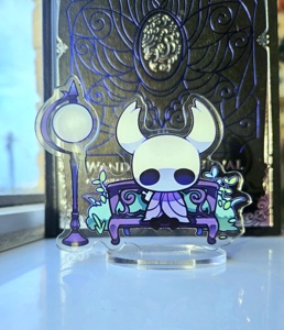 OEM ODM Présentoir en acrylique, Style Anime Hollow Knight, Acrylique holographique simple face, Breloque porte-clés en acrylique, Acrylique transparent double face - Product Image 3