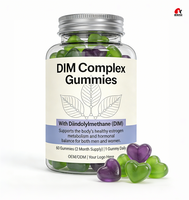 Gummies DIM Complex OEM/ODM à l'extrait de brocoli pour l'équilibre hormonal, à base de pectine, complément alimentaire GMP/Halal/Kosher