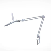 Custom 3 or 5 Diopter 9W 56PCS SMD LED Magnifying Desk Lamp with Clamp Circle Tube Professional Magnifier Light
