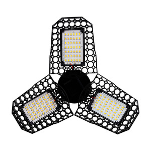 Plafonnier LED pliable E27 B22 65W avec quatre pales de ventilateur, lumière LED déformable pour garage, entrepôt, atelier WD-BXZDDD pliable - Product Image 5