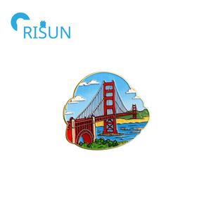 Benutzer definierte Kalifornien <span class=keywords><strong>San</strong></span> <span class=keywords><strong>Francisco</strong></span> CA Souvenirs Pin Magnet <span class=keywords><strong>San</strong></span> <span class=keywords><strong>Francisco</strong></span> SF <span class=keywords><strong>Golden</strong></span> Gate Bridge Landschaft Emaille Anstecknadel Abzeichen - Product Image 4