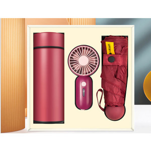 Parapluie personnalisé pour l'heure d'été avec bouteille d'eau et ventilateur portable pour coffret cadeau de graduation - Product Image 4