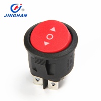 Interrupteur à bascule rond JINGHAN 6 broches ON-OFF T105 55 Dia 22mm 6a 250v 10a 125v DPST Max. 250Vac
