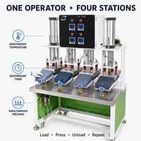 Presse à chaud pneumatique à quatre stations CNCO CN-710B pour le façonnage et le collage des coutures latérales de sous-vêtements