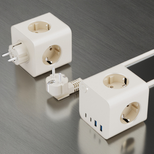KC GS CE Rohs Standard 16A Multi Ways Indoor Office PD 25W Type C <b>USB</b> European Power Strip Home Switch Table Sockets Korea - Product Image 1