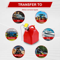 TOUKOO FTP001-06 Pompa di Trasferimento Carburante Autoadescante in Plastica con Adattatore, Alimentazione USB 3V DC, Portata 2.4GPM, Certificazione CE/FCC, 1 Anno di Garanzia