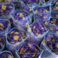 Fleurs de lotus bleues égyptiennes en vrac, conformes aux normes alimentaires européennes, 0,5 kg/sac, herbe relaxante Nymphaea Caerulea, thé sain et naturel