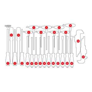 KS TOOLS - 813.0042-97 Empty <b>foam</b> insert for 813.0042 - EAN 4042146848982 <b>ROLLING</b> WORKSHOPS EMPTY TRAYS - Product Image 1