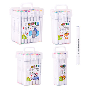Juego de rotuladores de doble punta, 48 colores, rotuladores de dibujo a base de agua para niños, materiales de arte - Product Image 5