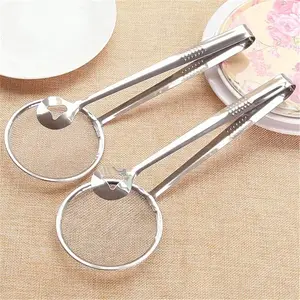 Hedan Factory Stainless Steel Clamp Strainer Filter Spoon Clip Food Kitchen Oil-Frying Salad BBQ Filters