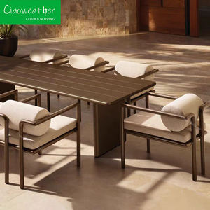 Patio Muebles de madera Muebles de jardín Juego de comedor <span class=keywords><strong>Villa</strong></span> de madera maciza Sillón de comedor de teca Silla lateral de madera - Product Image 3