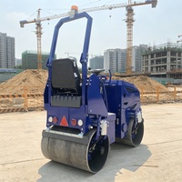 Rouleau compresseur vibrant à double tambour fiable de 2 tonnes et 1,5 tonne pour la construction routière, à vendre