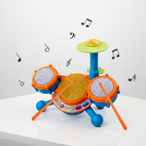Chengji Jouet de batterie <span class=keywords><strong>jazz</strong></span> multifonctionnel pour tout-petits, instrument de musique interactif en plastique, orgue électronique, ensemble de batterie, jouet musical - Product Image 1