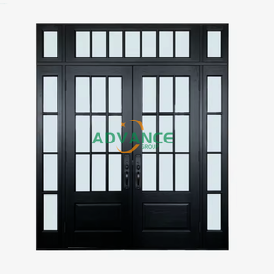 Desain Pintu Rumah Mewah Eropa, Pintu Utama Keamanan, Gerbang Masuk Depan, Pintu Besi Tempa Ganda, Pintu Besi Prancis, Eksterior - Product Image 3