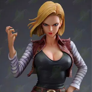 Anime Jepang GK GLS Android 18 1:4 Action Figure Dibuat Ulang untuk Koleksi