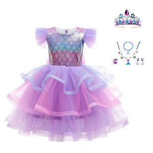 Disfraz <span class=keywords><strong>de</strong></span> Ariel <span class=keywords><strong>de</strong></span> sirena <span class=keywords><strong>para</strong></span> niñas pequeñas, vestido <span class=keywords><strong>de</strong></span> princesa, fiesta <span class=keywords><strong>de</strong></span> cumpleaños, juego <span class=keywords><strong>de</strong></span> imaginación, regalos <span class=keywords><strong>de</strong></span> Navidad, accesorio <span class=keywords><strong>de</strong></span> joyería - Product Image 2