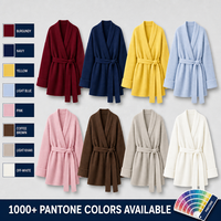 Großhandel Benutzerdefiniertes Logo Schalkragen Gerippter Gürtel Langarm Strick-Cardigan Pullover für Damen Herbst Winter