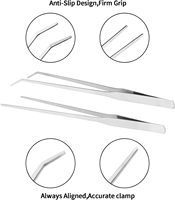 Pinces d'alimentation en acier inoxydable PKY pour aquarium, aquascaping, plantes succulentes, terrarium, reptiles, outil de préhension antidérapant