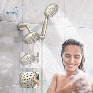 Système <span class=keywords><strong>de</strong></span> douche double <span class=keywords><strong>2</strong></span> en <span class=keywords><strong>1</strong></span> avec pomme <span class=keywords><strong>de</strong></span> douche à main et bec <span class=keywords><strong>de</strong></span> baignoire à réglage 35 - Product Image 2