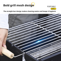 Parrilla Portátil de Carbón para Asar, Ideal para Campamentos Familiares al Aire Libre