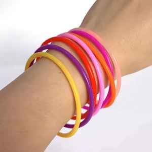 Silicone Colored Rubber Band Women Hair Bands Waterproof Sports <b>Bracelet</b> Elastic Hair <b>Rope</b> Fashion Hair Accessoires - Product Image 4