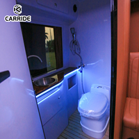 CARRIDE Sprinter Conversion, Furgoneta Ejecutiva VIP Mercedes-Benz Personalizada de Lujo con Separación de Espacios, Techo Alto con TV y Techo de Cielo Estrellado