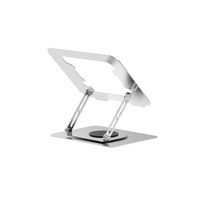 Support de Rehausseur d'Ordinateur Portable Pliable en Métal Rotation à 360 Degrés Support d'Ordinateur Portable Réglable pour Bureau