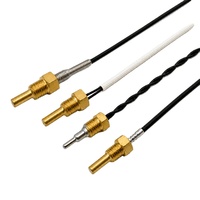 Sonda de Sensor de Temperatura con Rosca de Latón M8, Opciones PT1000, NTC, RTD y Cable de PTFE para Uso Industrial, Automotriz y HVAC