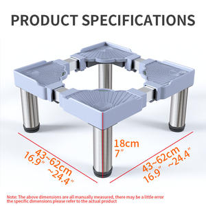 Base Mobile Réglable pour Machine à Laver et <span class=keywords><strong>Réfrigérateur</strong></span> avec Roues – <span class=keywords><strong>Support</strong></span> de Rangement pour Sèche-Linge et Frigo – Vente en Gros Usine - Product Image 5
