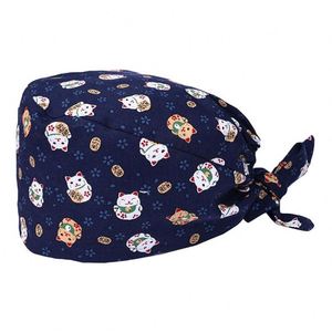 Gorro quirúrgico con forro de satén para hospital veterinario, gorro médico estilo anime para mujeres enfermeras, gorro para cabello largo, venta al por mayor para cirujanos - Product Image 3