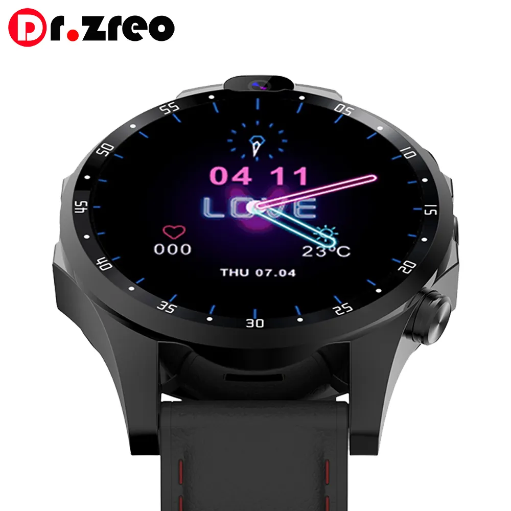 Janus Đồng Hồ 2 Thể Thao Thông Minh Đồng Hồ 2019 4G MTK6739 Android 7.1 Với 5MP Dual Camera + SIM Thẻ GPS WIFI 1GB 16GB Smartwatch Cho Người Đàn Ông