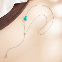 Collier Serpent Minimaliste en Acier Inoxydable avec Pendentif Baroque pour Femme, Long Collier Ajustable Simple pour Dames, Accessoires Bijoux