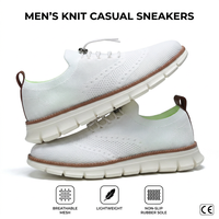 Chaussures décontractées pour hommes grande taille, confortables, à enfiler, avec logo personnalisable, empeigne en maille respirante, légères, tendance automne
