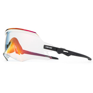 Gafas de sol para ciclismo KAPVOE, lentes fotocromáticas, a prueba de viento, montura completa, correa ajustable, gafas deportivas multifuncionales - Product Image 4
