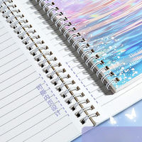 Carnet A5 120 pages à double spirale, motif papillon, papeterie pour enfants, papier épais, lignage simple, facile à déchirer