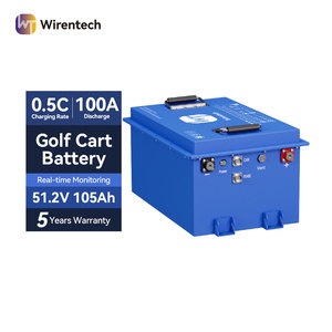 Batería de Litio de Largo Alcance para Carro de Golf, 51.2V 105Ah, Descarga Máxima de 150A, Módulo de Energía Confiable con BMS de Balance de 2A, Tasa de Carga de 0.5C - Product Image 1