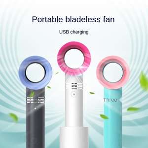 Ventilateur portable électrique mini USB rechargeable avec batterie 300 mAh, design <span class=keywords><strong>tour</strong></span> de <span class=keywords><strong>cou</strong></span>, pour usage domestique, extérieur et automobile - Product Image 1