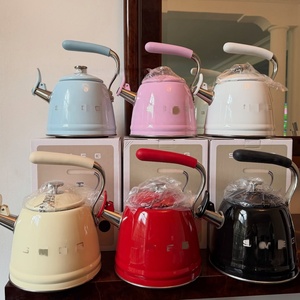 Bouilloire électrique sifflante en acier inoxydable 304 de style italien, 2,3 L, rétro - Product Image 5