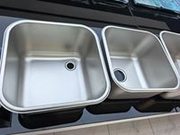 Wastafel Grochoo Pabrik Langsung Harga Murah Baja Tahan Karat AISI 201/304 Peralatan Dapur Komersial Asal Shandong