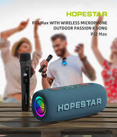 HOPESTAR P32 MAX 55W Altavoz Inalámbrico Portátil con Bluetooth, Resistente al Agua, Luz LED, TWS, TF, USB, AUX, FM, Bajos Profundos, Larga Duración de Reproducción