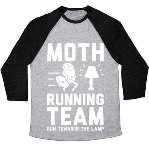 T-shirt de baseball unisexe en tissu mélangé Moth Running Team - Product Image 4