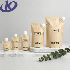 Refillable 500ml 1L 2L 5L Spout Pouch Stand Up Plastic Bag with Cap for <b>Shampoo</b> Conditioner Body Wash Lotion <b>Dispenser</b> - Product Image 1