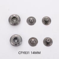 Boutons-pression métalliques en gros d'usine à prix compétitif, trois parties, pour vêtements