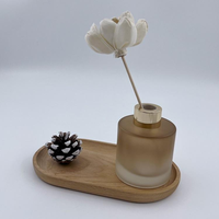 Bouteille de diffuseur de roseau de luxe 50ml 100ml 200ml conteneurs en verre noir vides bouchon à vis pour sérums de soins de la peau utilisation décorative à la maison