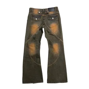 Pantalon en jean pour hommes, coupe ample, boutonné, coupe droite, jeans baggy homme, Diznew vente en gros du fabricant