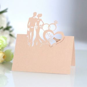 Cartes de table de mariage en strass scintillants, découpées au laser en forme de cœur, pour cartes nominatives de placement de table, cadeaux de fête prénuptiale - Product Image 2
