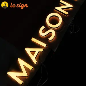 Font Led Light Sign Wholesale 3d Letter Sign Led Shop Font Logo Sign For Outdoor Sign