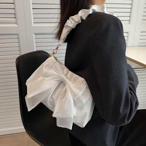 Popular Small Bag for Women New Fashionable Casual Crossbody Bag Cute Bow Single Shoulder Underarm Bag - Product Image 3